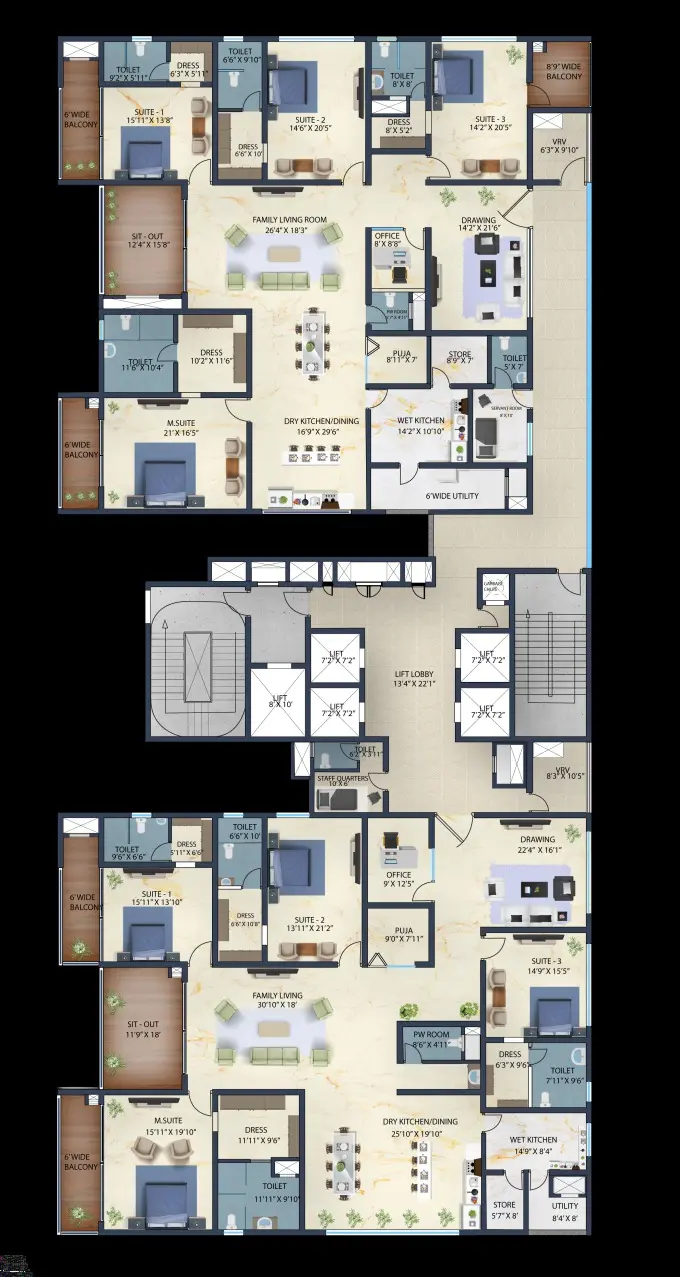 Tower D Skylux floor plan preview