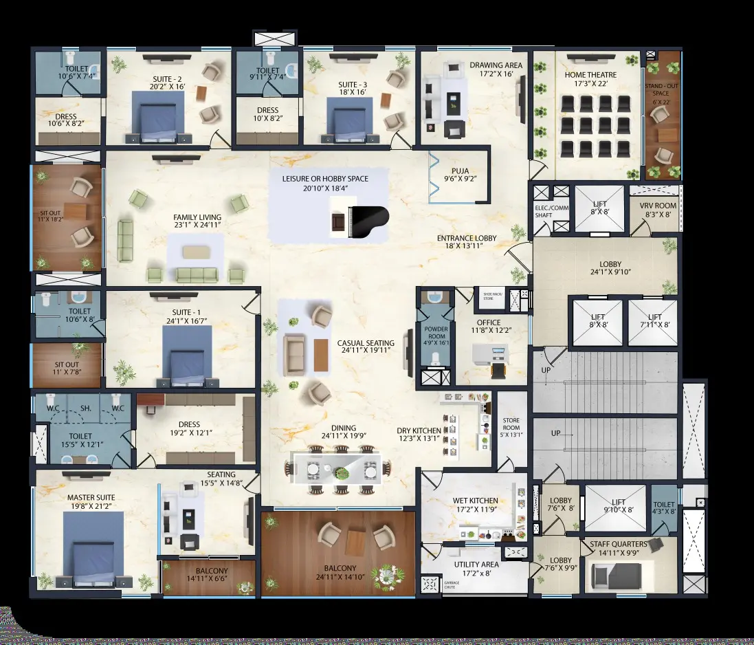 Tower A Skydome floor plan preview