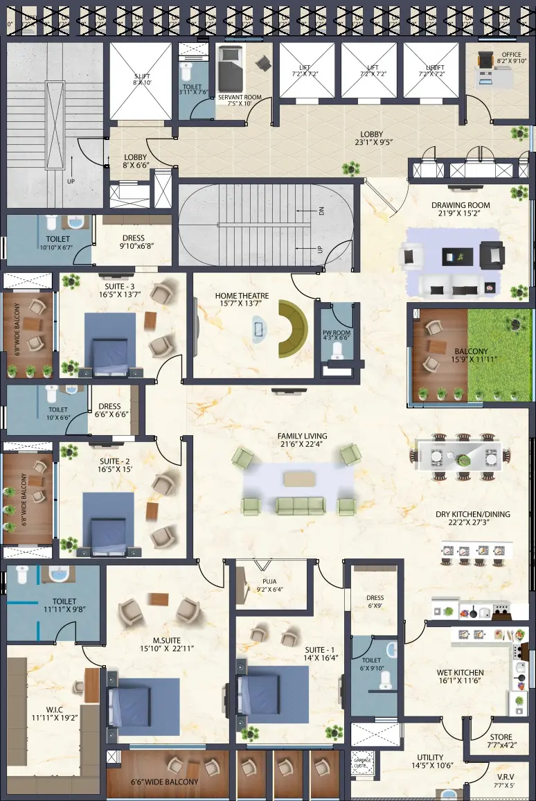 Tower B Skylight floor plan preview